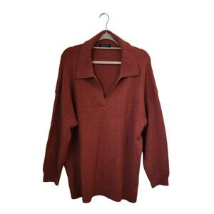 BloomChic Orange Collared Sweater – Size 18-20